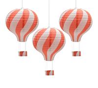 Hocansen Farolillos de papel con forma de globo aerostático, 30 cm, para colgar, decoración para fiestas, bodas (RQ-DL/Red)