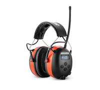 HOCAZOR HP033 Protección auditiva con Bluetooth 5.3, protección auditiva con radio FM/AM orejeras Micrófono incorporado y reducción de ruido SNR31dB/NRR25dB Naranja Protección de ruido Auriculares