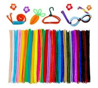HOCEDO 400 Uds Varilla Trenzada de Terciopelo Tallo de Chenilla Juguetes para niños Manual de producción Material DIY Suministros para Fiestas