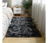 HOCEDO Alfombra Dormitorio 100 x 115 cm Isolación Acústica y Disminución del Ruido, Ahorro Energético Alfombras de Habitacion para Salas de Estar y Dormitorios., Gris Oscuro