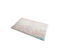 HOCEDO Alfombras de Habitacion 220 x 150 cm Ntidesliznte, Mntiene El Clor Alfombra de Yute Ecológica Pr SL de Estr, Dormitorio, Gurderí, arcoíris