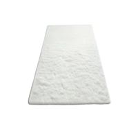 HOCEDO Yute Alhambra Ovalada 210 x 250 cm Antideslizante, Mantiene El Calor Tapete Pelo Corto para Sala de Estar, Dormitorio, Guardería, Habitación de Bebé Infantil, Blanco