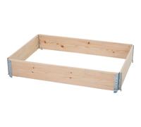 Hochbeet Cama de Jardín Pflanzbeet Vegetal Apilable 120 x 80 X 19,5CM Natural