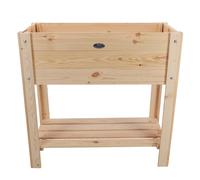 Hochbeet Con Bandeja, Macetero De Madera Abeto ,Natural, H 78 CM, Incl. Vellón