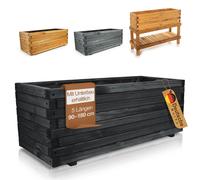 Hochbeet de Madera BooGardi Blumenkasten Recatgular Fieltirable 7 Piezas