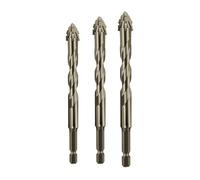 Hochfeste Stahlbohrer, gezahnte Exzenterbohrer | Bohrer mit abgeschrägter Spitze hoher Härte,Vielseitiges präzises Schneiden Spiralbohrer-Set mit vierschneidigem Wellenschliff für Betonglas