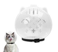 Hocico transpirable para gatos: herramienta de aseo con cubierta de cabeza transparente, capucha de control de baño de afeitar, suministro de manejo de mascotas con orificios para la flu