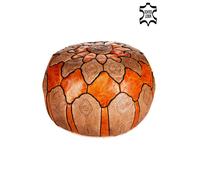 Hocker Deko Pouf Marrakesch Orient & Mediterran Interior Marron Cuero 60 cm