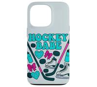 Hockey Babe Coquette - Patín de hielo y diseño de palo Carcasa para iPhone 13 Pro