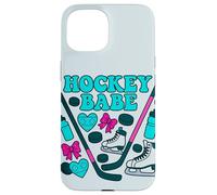 Hockey Babe Coquette - Patín de hielo y diseño de palo Carcasa para iPhone 15