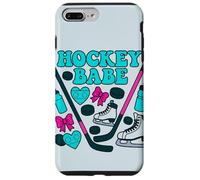 Hockey Babe Coquette - Patín de hielo y diseño de palo Carcasa para iPhone 7 Plus/8 Plus