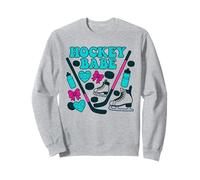 Hockey Babe Coquette - Patín de hielo y diseño de palo Sudadera