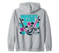 Hockey Babe Coquette - Patín de hielo y diseño de palo Sudadera con Capucha