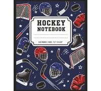 Hockey Composition Notebook for Kids: Primary Writing Journal: 110 Pages | 7.5" x 9.25" | Wide Ruled Composition Book for Boys & Girls | School Notebook for Hockey Players, Students, and Sports Lovers
