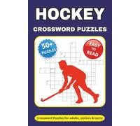 Hockey Crossword Puzzle Book: Crossword Puzzles with Easy to Read Print about Hockey Equipment, Leagues, Players and More | 6*9 inches, 112 pages | ... Gift for Vacations, Festivals and Relaxation