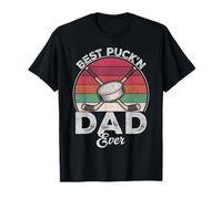 Hockey Dad Best Puck'n Dad Ever Vintage Día del Padre Camiseta