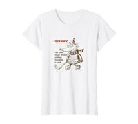 Hockey el único Lugar Donde ser revisado es Genial Camiseta gráfica económica, Mujer, Blanco, XS