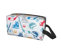 Hockey Elements - Bolsa de almacenamiento de viaje con estampado creativo para hombres y mujeres, organizador de gran capacidad, bolsa de aseo portátil