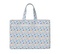 Hockey Elements - Bolsa de lona plegable con estampado creativo para documentos, oficina, viajes, reuniones de negocios, bolsas de almacenamiento
