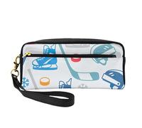 Hockey Elements - Bolsa de maquillaje con estampado creativo y elegante, impermeable, para niñas, estudiantes, artículos de tocador