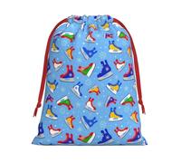 Hockey Elements - Bolsa de regalo con estampado creativo con cordón, reutilizable, decoración festiva, recuerdo de fiesta, bolsa de almacenamiento diario