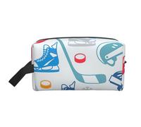 Hockey Elements - Bolsa organizadora de cosméticos portátil con estampado creativo para viajes, maquillaje, gran capacidad