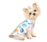Hockey Elements - Camiseta sin mangas con estampado creativo para perros y gatos, ropa de moda para mascotas para uso en interiores y exteriores