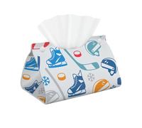 Hockey Elements - Funda para caja de pañuelos oblonga, diseño creativo, accesorio de decoración del hogar para la oficina diaria