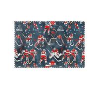 Hockey Elements - Juego de 6 manteles individuales para mesa de comedor, resistentes al calor, para decoración del hogar