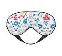 Hockey Elements - Máscara de ojos de doble cara con estampado creativo, opaca para dormir, máscara de ojos cómoda para dormir para todas las ocasiones