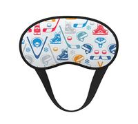 Hockey Elements - Máscara de ojos opaca con estampado creativo para dormir, diadema suave y ligera, para la noche, con los ojos vendados y transpirables