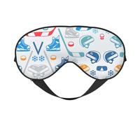 Hockey Elements - Máscara de ojos para dormir con estampado creativo, máscara suave para el hogar y camping, bloquea la luz, cómoda para la mayoría de los usuarios