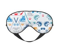 Hockey Elements - Máscara de ojos para dormir con estampado creativo, máscara suave para el hogar y camping, bloquea la luz, cómoda para la mayoría de los usuarios