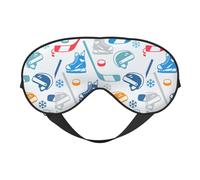 Hockey Elements - Máscara de ojos reversible con diseño creativo de doble cara, máscara opaca ajustable suave para dormir o dormir