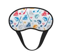 Hockey Elements - Máscara opaca para dormir con estampado creativo para viajes, yoga, meditación, lavable y cómoda, transpirable