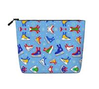 Hockey Elements - Neceser de viaje con diseño creativo de cáñamo falso, organizador de artículos de tocador reutilizable para mujeres, múltiples usos