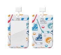 Hockey Elements - Soporte para tarjetas de identificación con estampado creativo con cordón separable, para médicos, profesores, enfermeras, personal de oficina