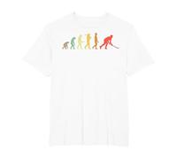 Hockey Evolución Retro Regalo para Jugadores De Hockey Camiseta, Hombre Tallas Grandes, Blanco, 4X Alto
