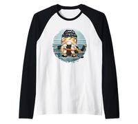 Hockey Girl For Women Winter Sports Vintage Ice Hockey GNOME Camiseta Manga Raglan