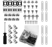 Hockey Helmet Repair Kit - 57 Piece Replacement Screws | Clips and Hardware Set, Helmet Maintenance Tools, Durable Accessories for Football and Hockey Helmets, Easy Fix Repair Kit