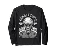 Hockey Hielo Portero Portero Ghoulkeeper Zombie Halloween Manga Larga