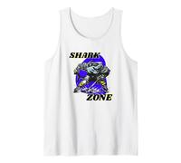 Hockey Hielo tiburón Ataque Puck Fan Puerta Peligroso Tatuaje Camiseta sin Mangas