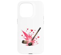 Hockey Love Heart Slap Shot Carcasa para iPhone 15 Pro