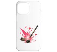 Hockey Love Heart Slap Shot Carcasa para iPhone 16 Pro MAX