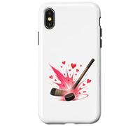 Hockey Love Heart Slap Shot Carcasa para iPhone X/XS