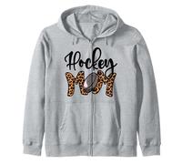 Hockey Mom Leopard Ice Hockey Mama, Mothers Day Hockey Mom Sudadera con Capucha