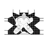 Hockey Net, Goal Target, Oxford Tarp Shooter, 5 Zones, Tie Straps, Foldable Panel with Clips, Pouch Storage, Magnetic Anchors, Weatherproof Coating, Training Aid for Shot Practice