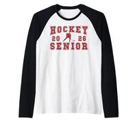 Hockey Senior Night Hockey Senior 2026 Graduación 55 Camiseta Manga Raglan
