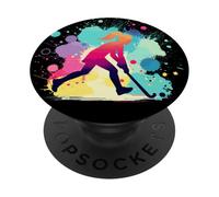 Hockey sobre césped, gráfico de Hockey sobre césped, para niñas y Mujeres PopSockets PopGrip Adhesivo