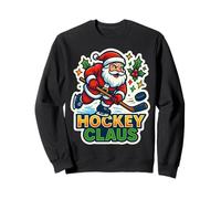 Hockey sobre Hielo Claus Santa Feliz Navidad Divertido Jugador Amante Sudadera